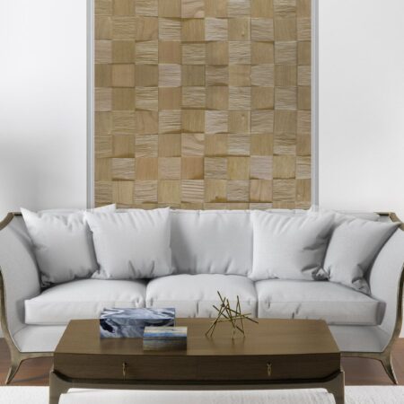 3D Wooden Wall Splitted Cubes - Oak (4-10 mm)